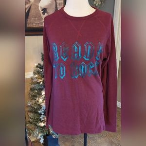 MEN'S SZ L RED CAMEL "READY TO ROCK" LONG SLEEVE T-SHIRT